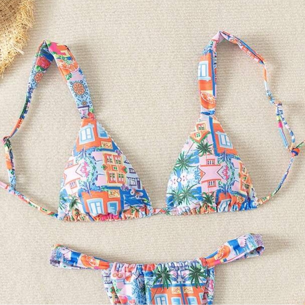 Colorful Patterned Bikini top s